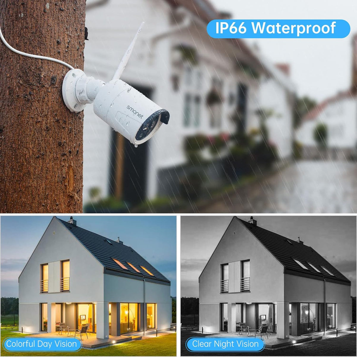 3MP Wireless Security Camera System with Audio, 8CH NVR, 8Pcs 3MP WiFi IP Cameras, 2TB Hard Drive O276652