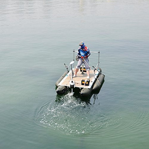 White 12V 55LBS 54inch Bow Mount Trolling Motor with Remote Control W5497