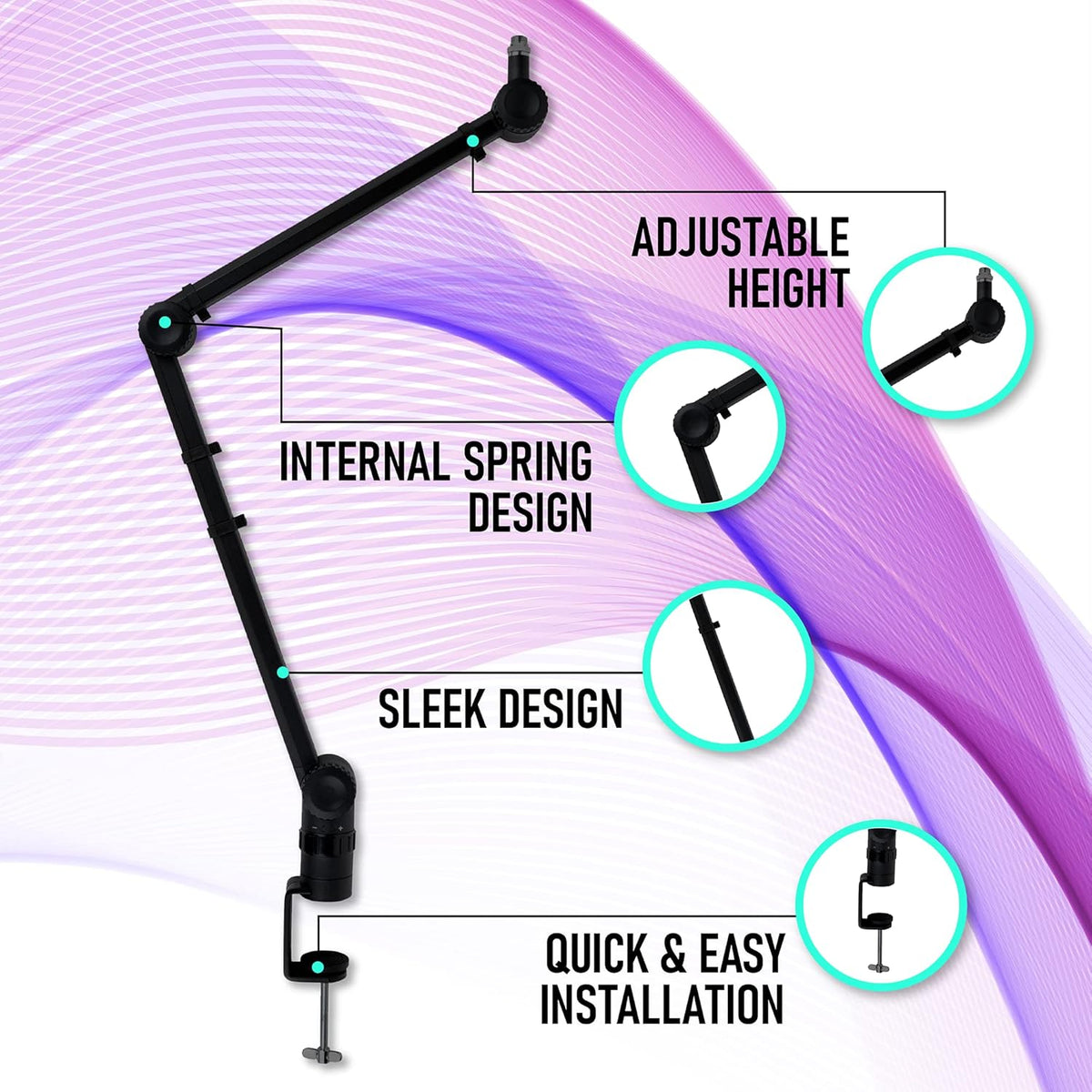 Adjustable Suspension Boom Scissor Mic Stand F2378