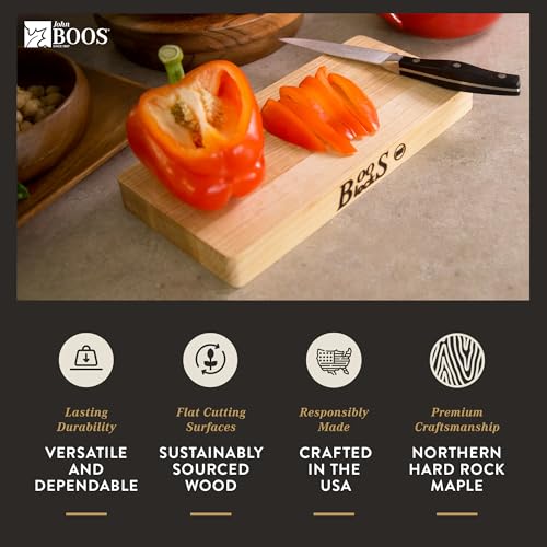 Reversible Wood Cutting Board, 20" x 15" x 1 1/4", Maple C10655
