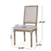 Light Gray Natural Wood Upholstered Dining Chairs Set of 6 G74539