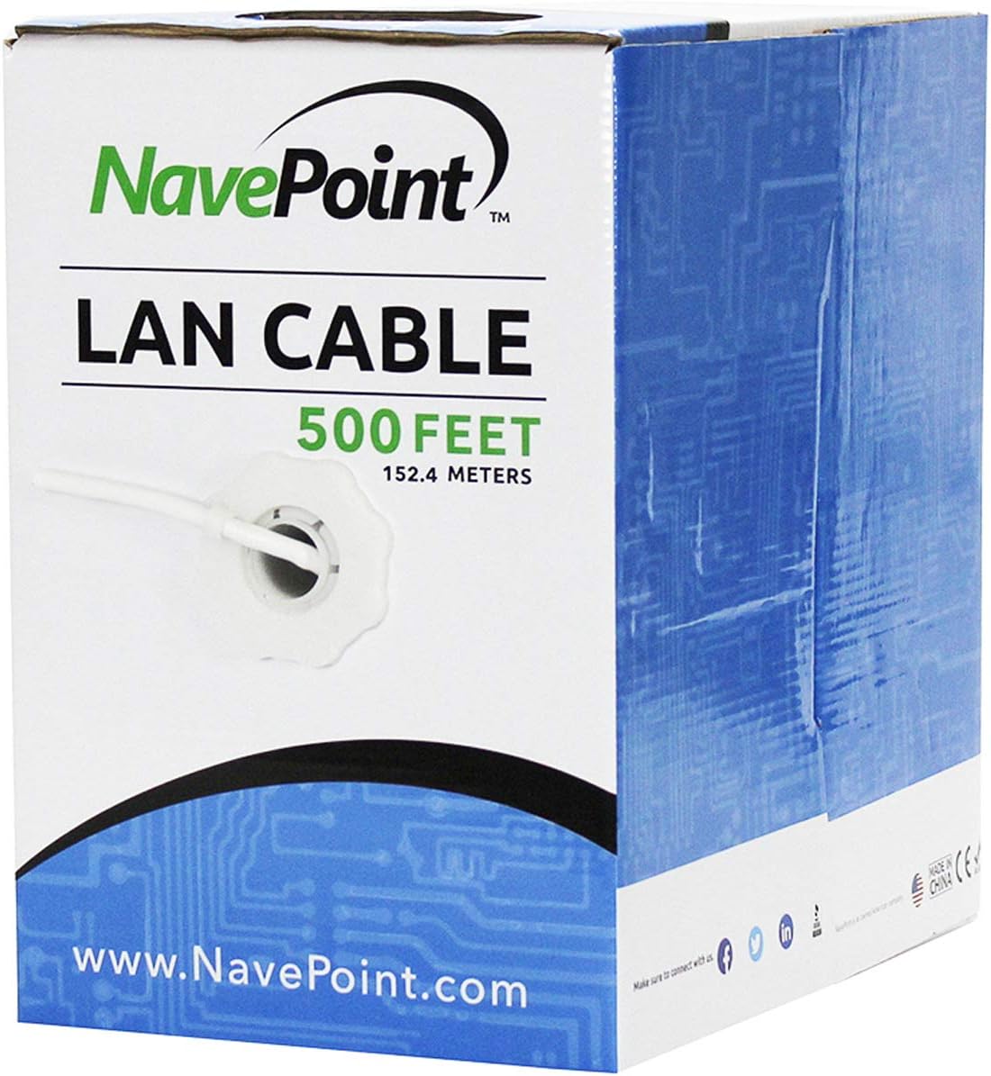 White 500ft Cat6 UTP Ethernet Cable O808090