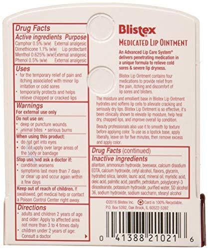 Medicated Lip Ointment 0.21 oz Pack of 24 M624