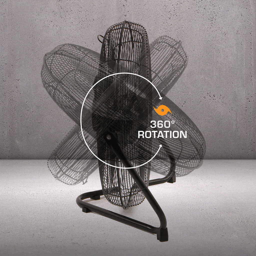 20 Inch High Velocity Metal Stand Fan, Black F155