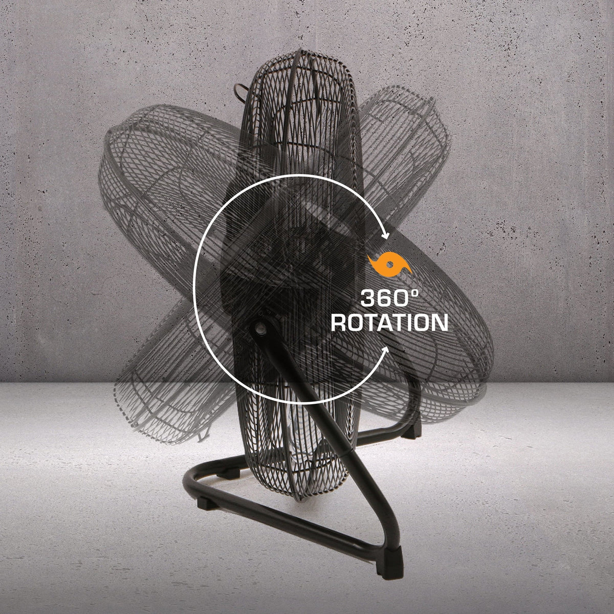 20 Inch High Velocity Metal Stand Fan, Black F155