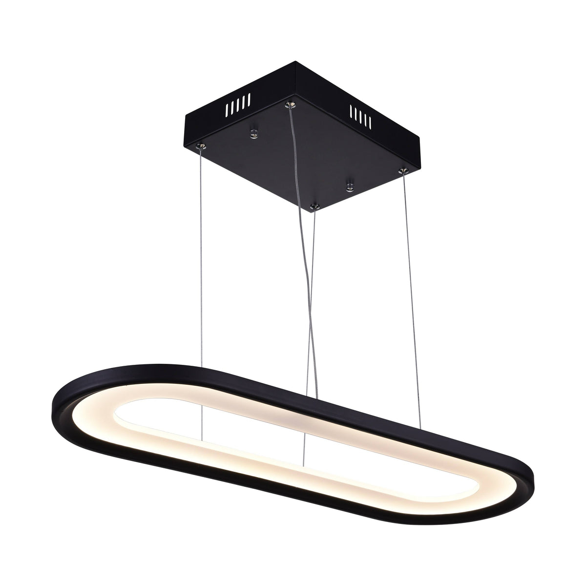 Black Finish LED Island Chandelier I987