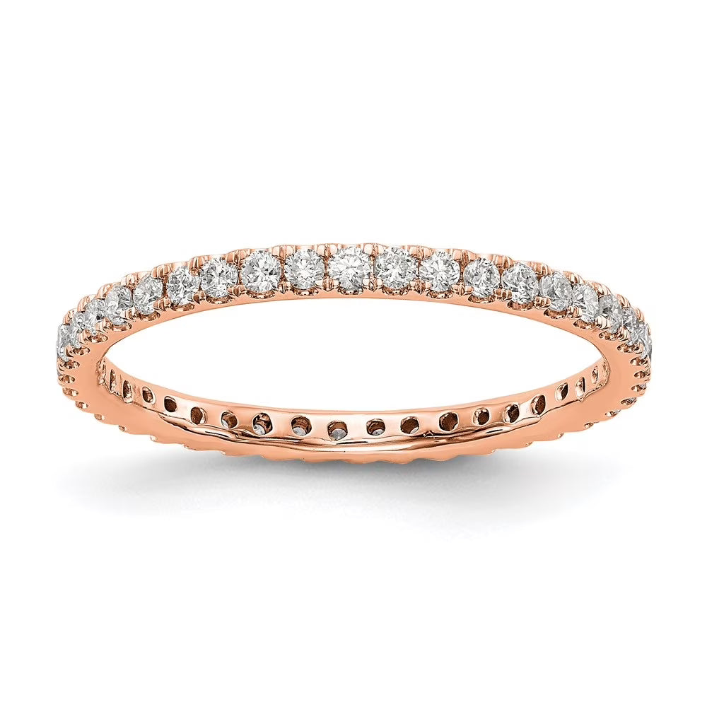14k Rose Gold Lab Grown Diamond Eternity Band P660