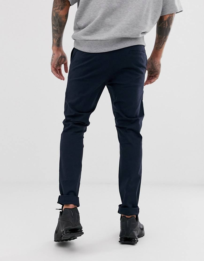 2-Pack Skinny Chinos in Khaki and Navy B8721