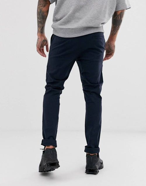 2-Pack Skinny Chinos in Khaki and Navy B8721