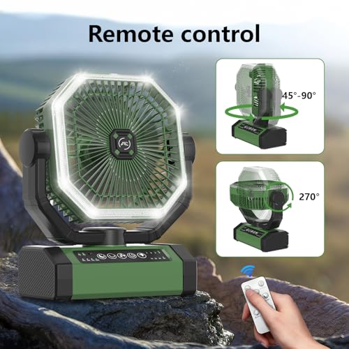 Portable Fan 24000mAh Battery Powered with Remote & LED O105