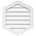 20x22W x 32x22H Vertical Peaked Surface Mount PVC Gable Vent A554