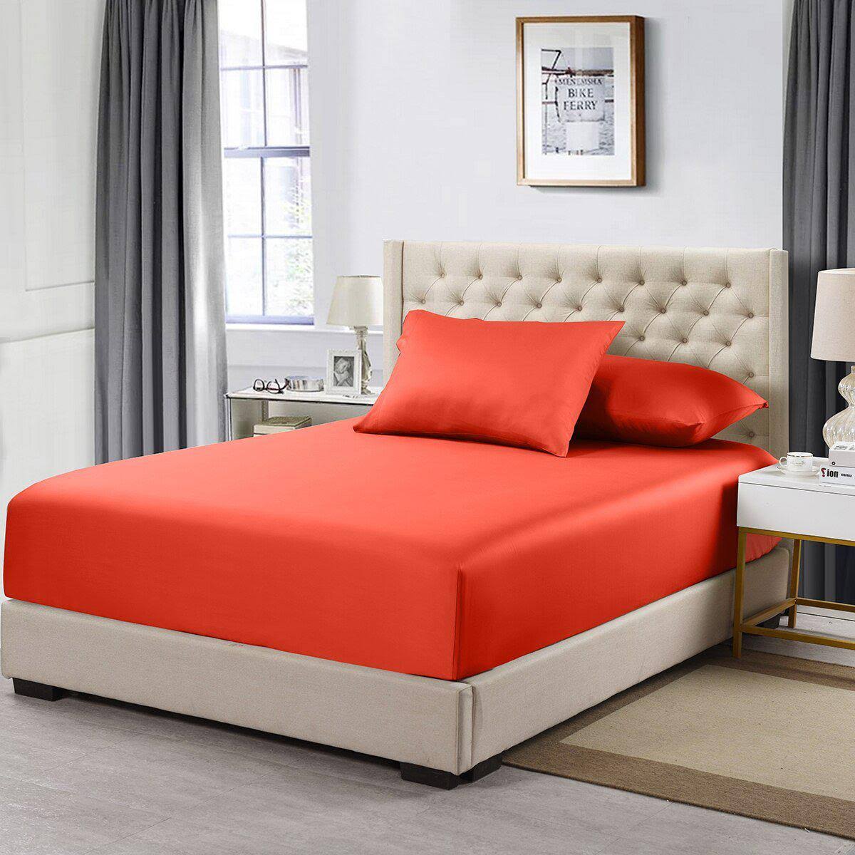 608TC 100% Cotton Split Top California King Fitted Sheet J58000
