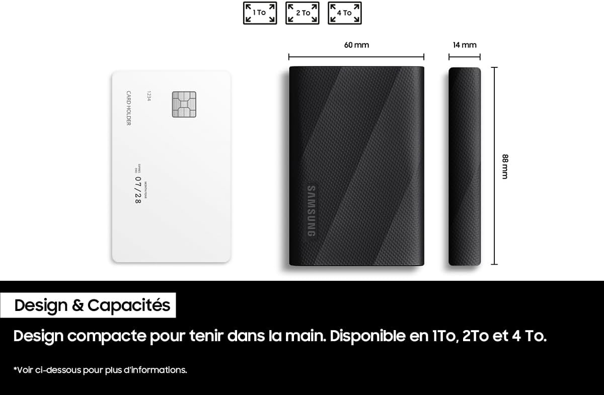 1TB Portable SSD USB 3.2 Gen 2x2 External Solid State Drive D253