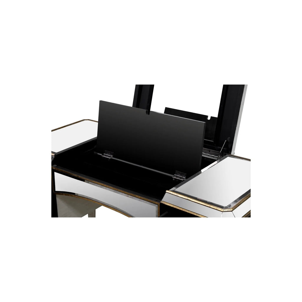 Solid Wood Jewelry Desk with Mirror N158