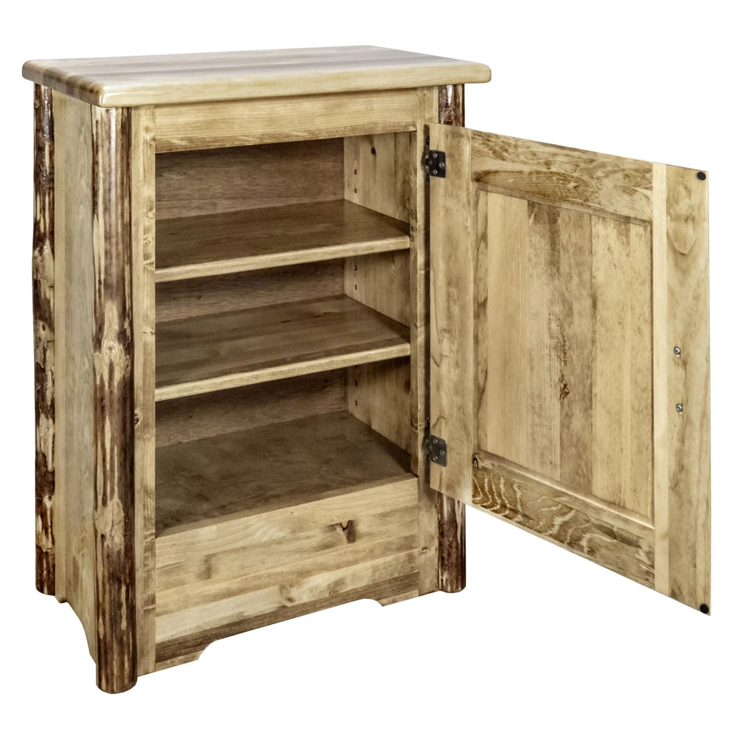 Accent Cabinet with Laser Engraved Wolf Design M159