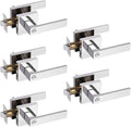 Polished Chrome Square Privacy Levers 5 Pack Z88812