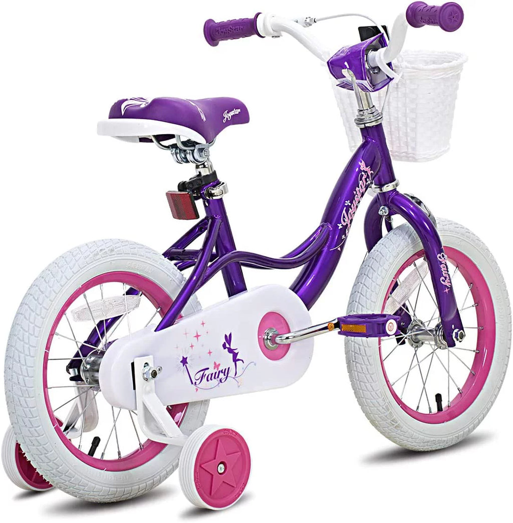 Pink 18 inch Kids Bike with Training Wheels J49345