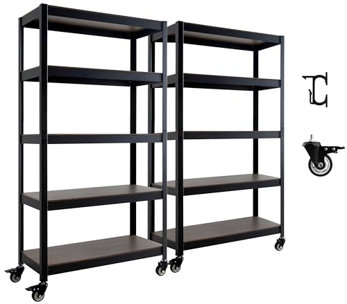 5 Tier Laminated Metal Shelving Unit 1 Pack X2826