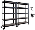 5 Tier Laminated Metal Shelving Unit 1 Pack X2826