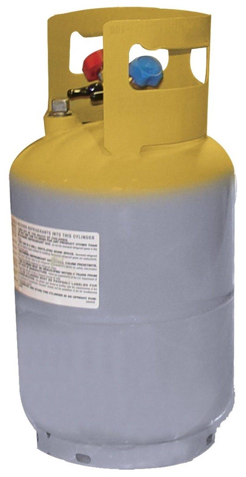 Gray Yellow Refrigerant Recovery Tank 30 lb Capacity P62859