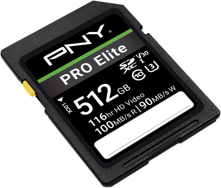512GB Class 10 U3 V30 SDXC Flash Memory Card V379565