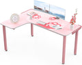 L Shaped Gaming Desk 61 Inch Corner Desk with Mousepad A4743