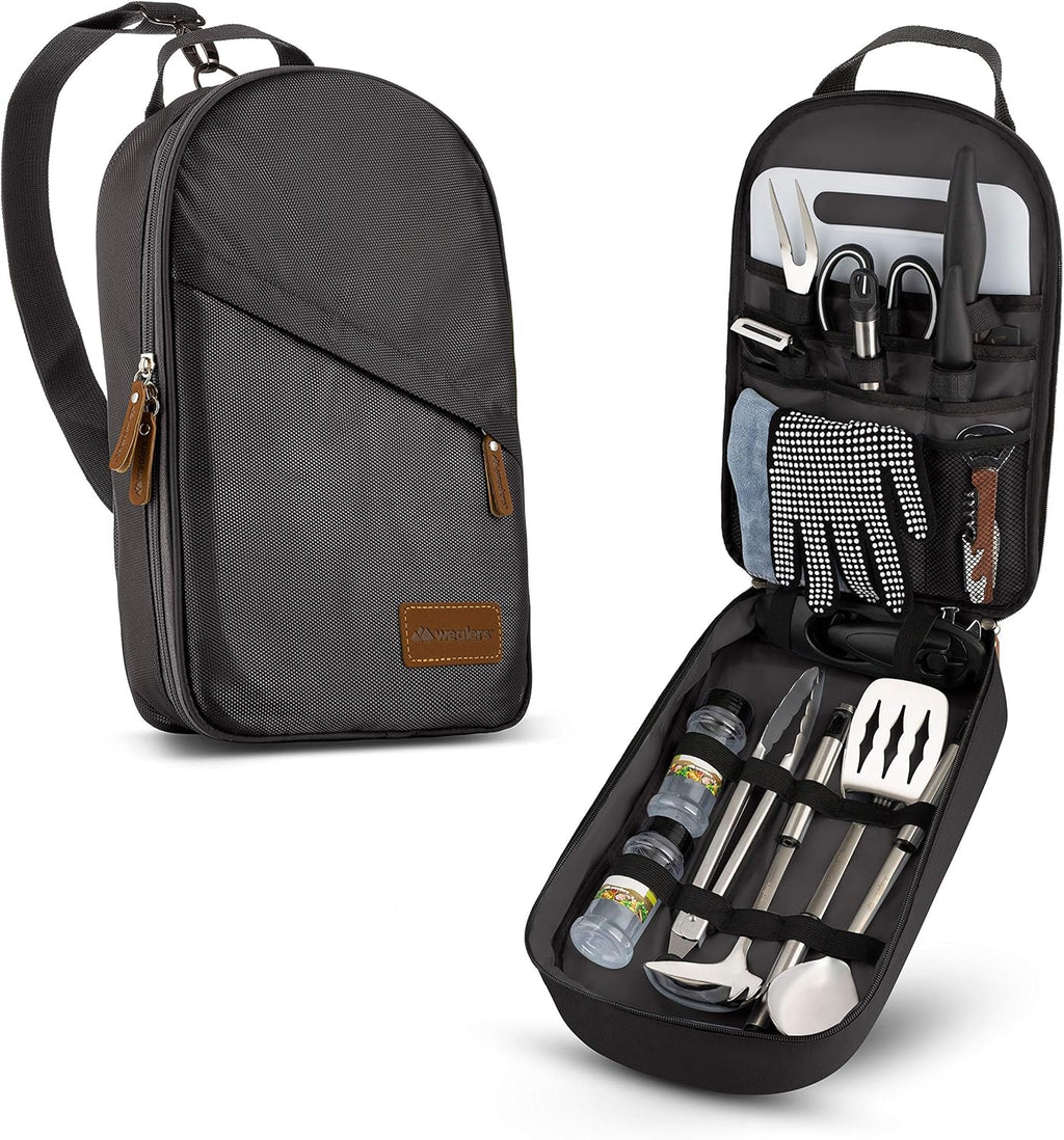 Camp Kitchen Cooking Utensil Set Travel Organizer J792399