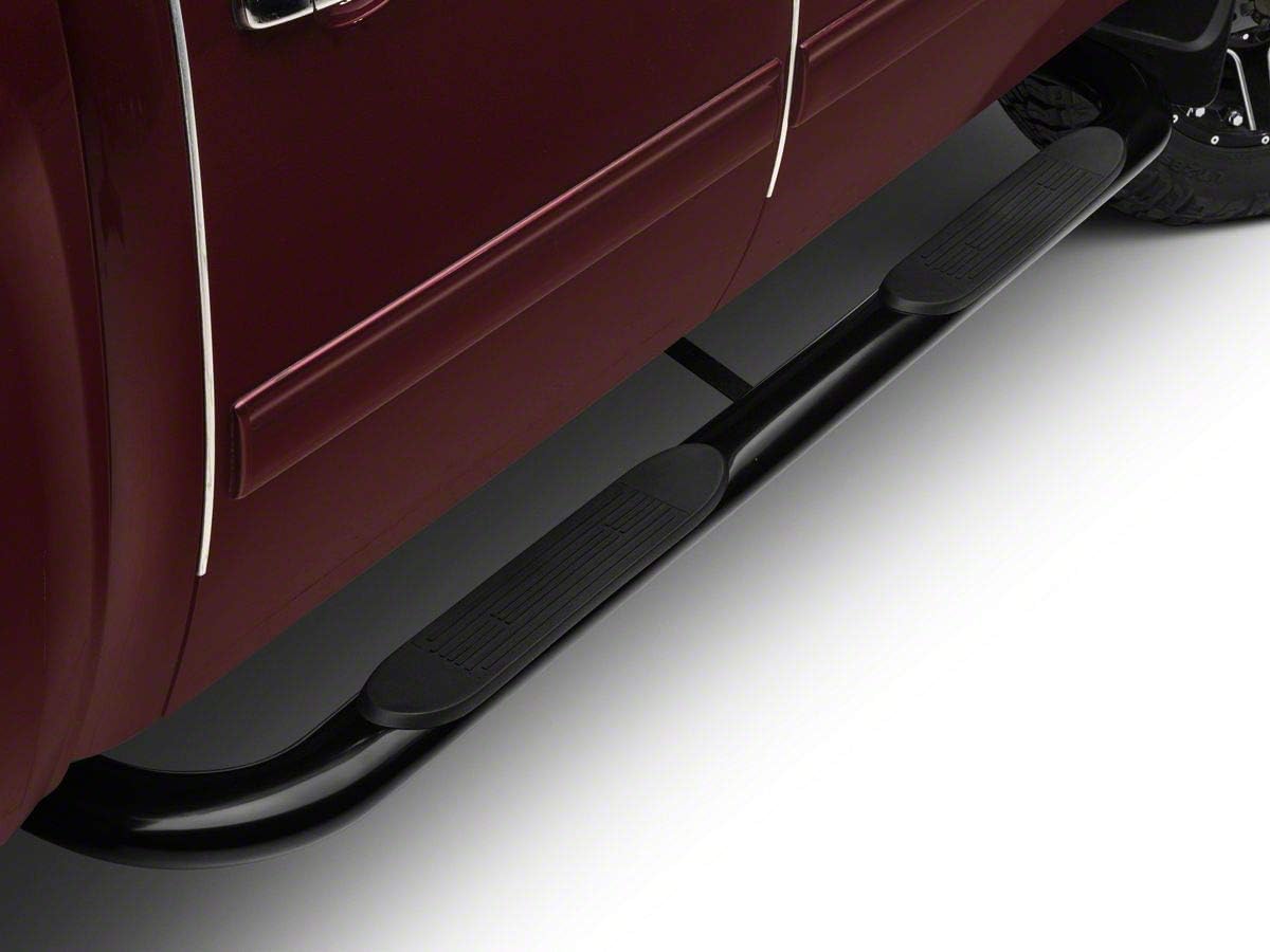 Black 4-Inch Oval Bent End Side Step Bars S4602