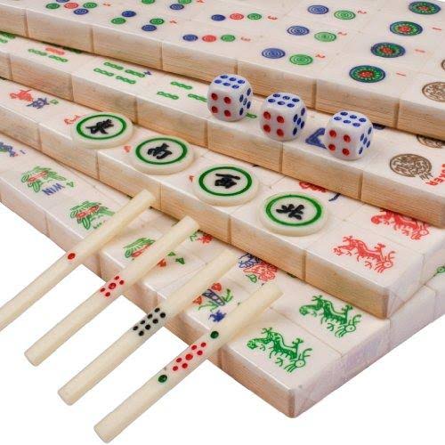 American Mahjong Set with Bone & Bamboo Tiles H565089