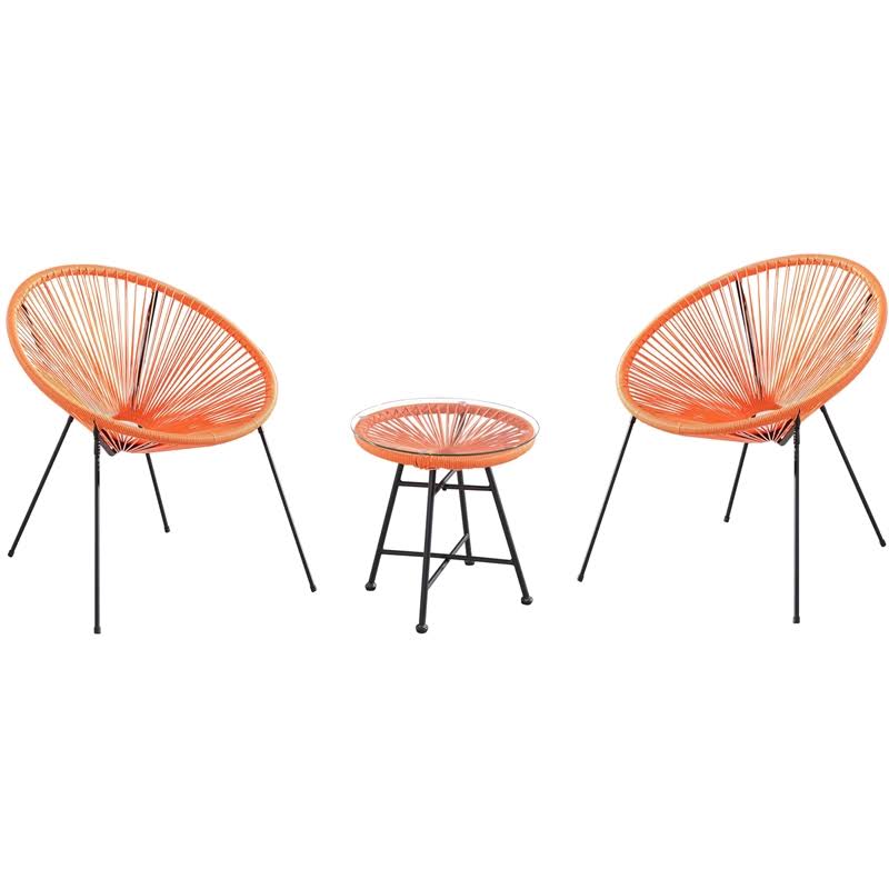 Steel 3 Piece Patio Bistro Set E56281