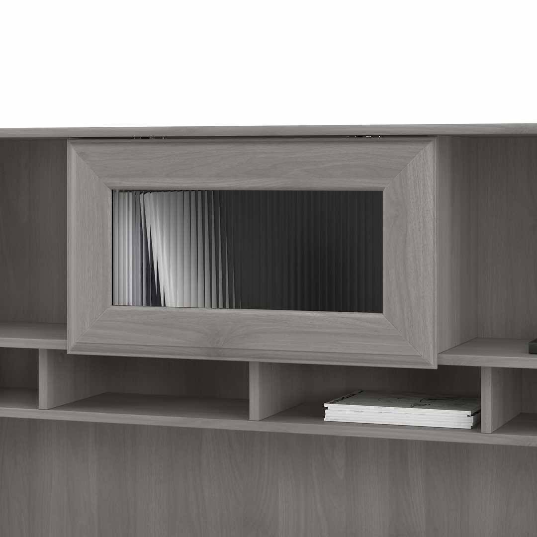 60W Hutch Linen White Oak H6893