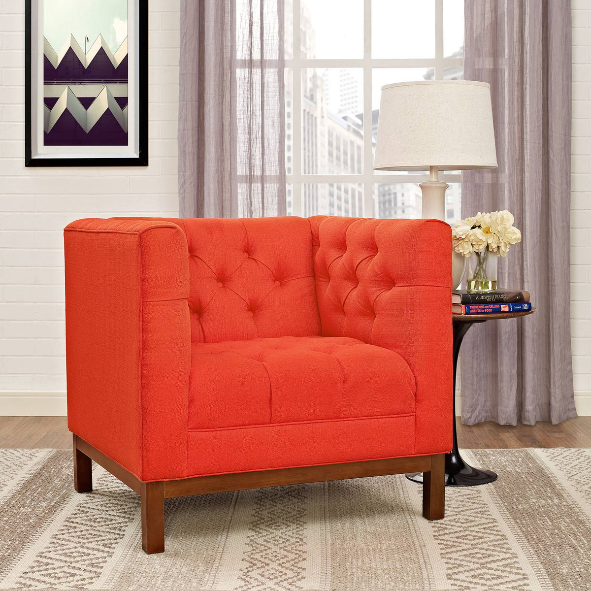Azure Fabric Armchair B1632