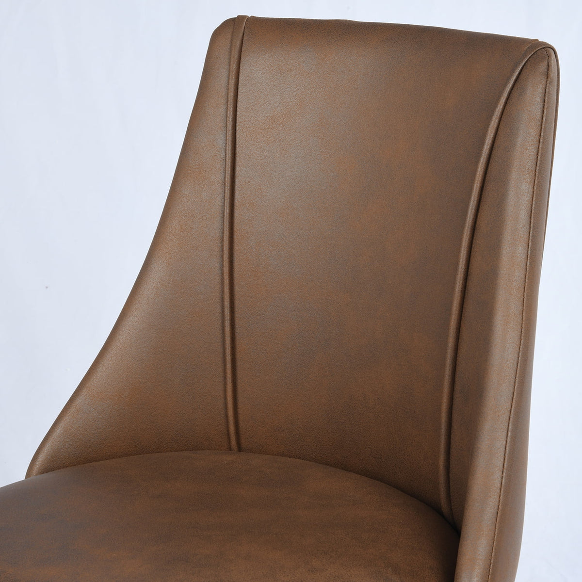 Upholstered Faux Leather Dining Chairs Set of 2 P4640