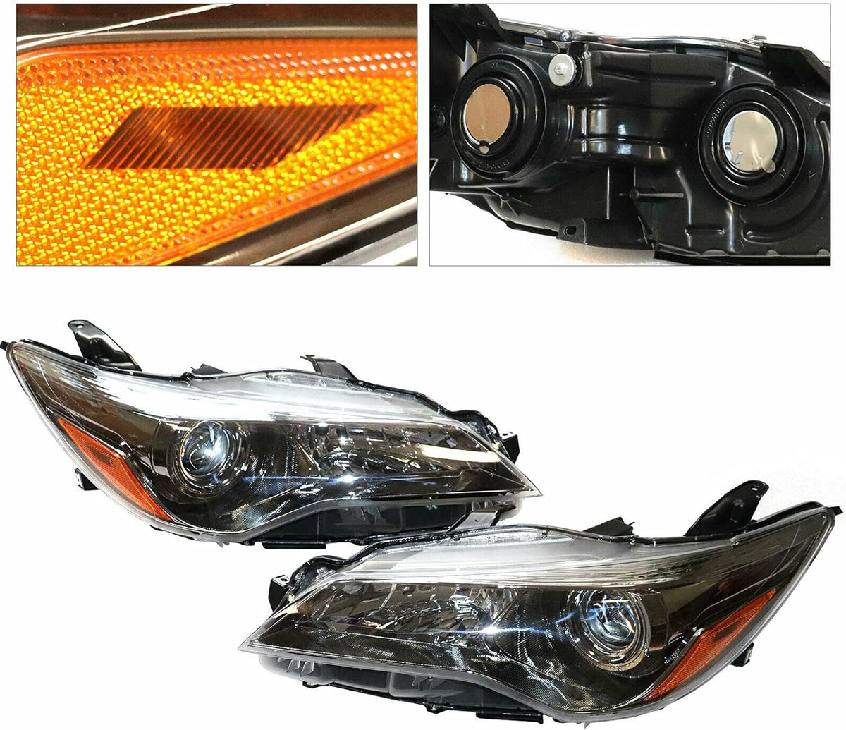 Headlight Assembly Set Halogen Clear Lens J574