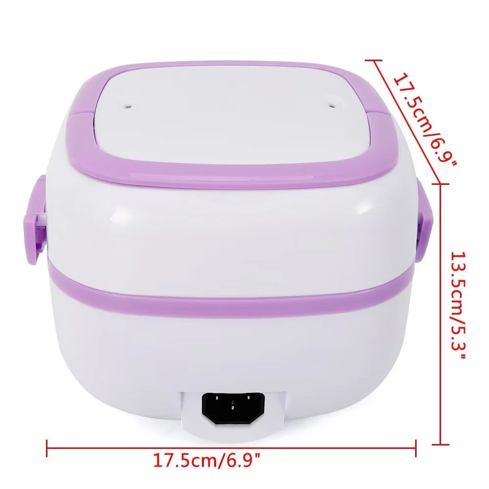 Portable Electric Lunch Box Food Heater 1L Stainless Steel Y8718