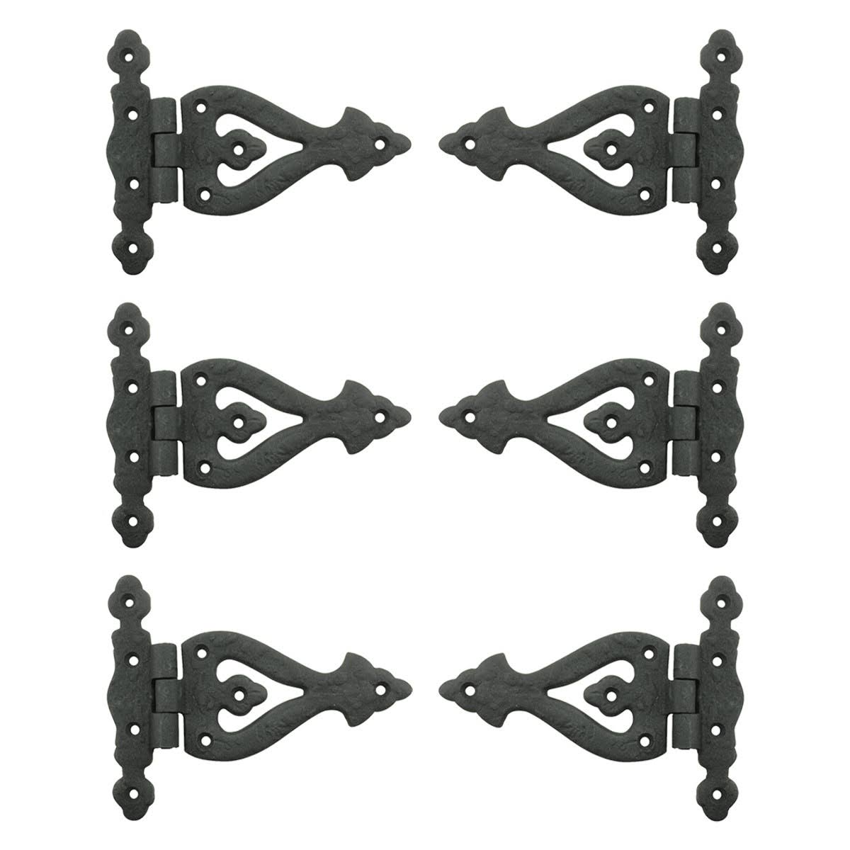 5 inch Black Wrought Iron Door Hinge Pack of 6 E7896