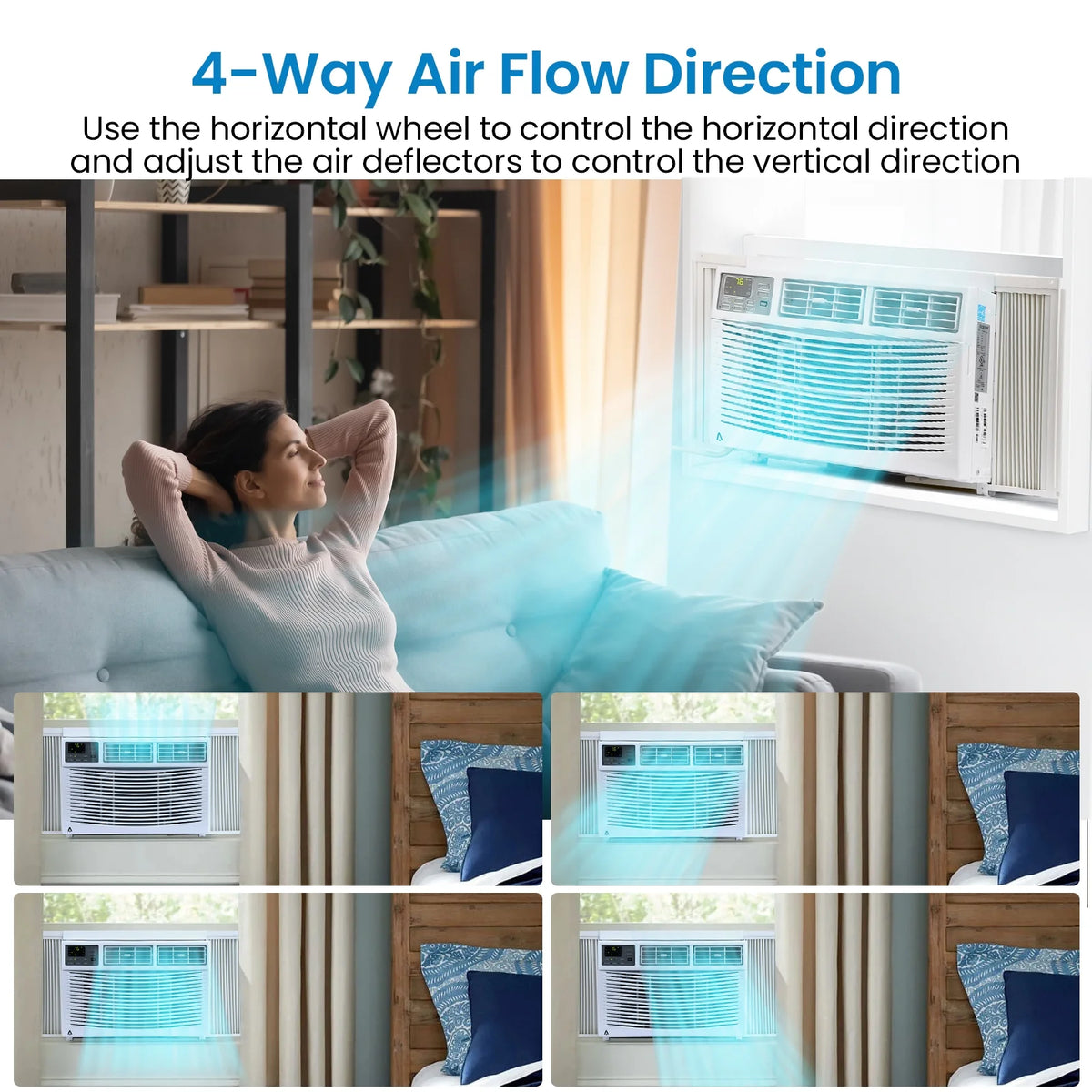 6,000 BTU Window-Mounted Air Conditioner with Remote/APP Control N870622