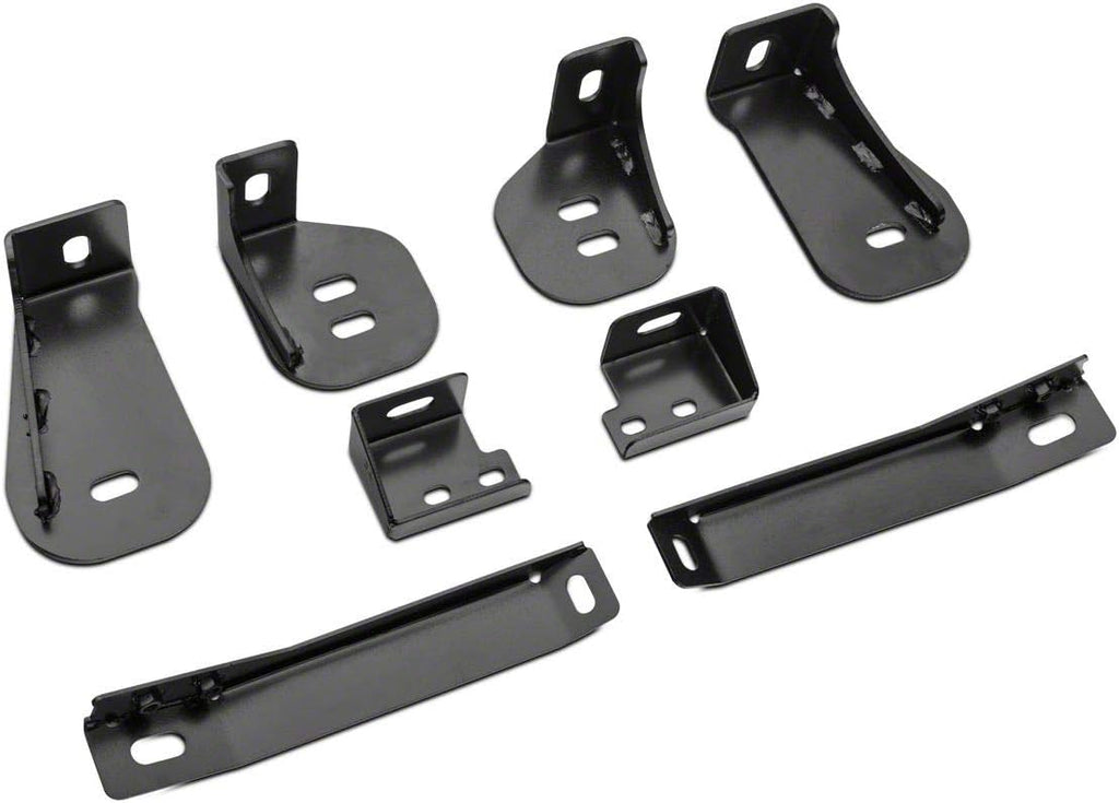 Black 4-Inch Oval Bent End Side Step Bars S4602