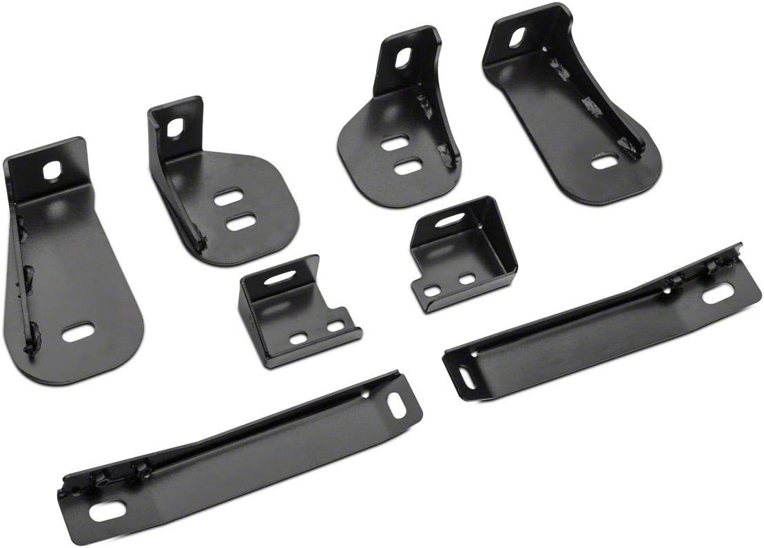 Black 4-Inch Oval Bent End Side Step Bars S4602
