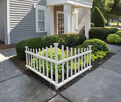 White 40" W x 30" H Vinyl Accent Fence I105