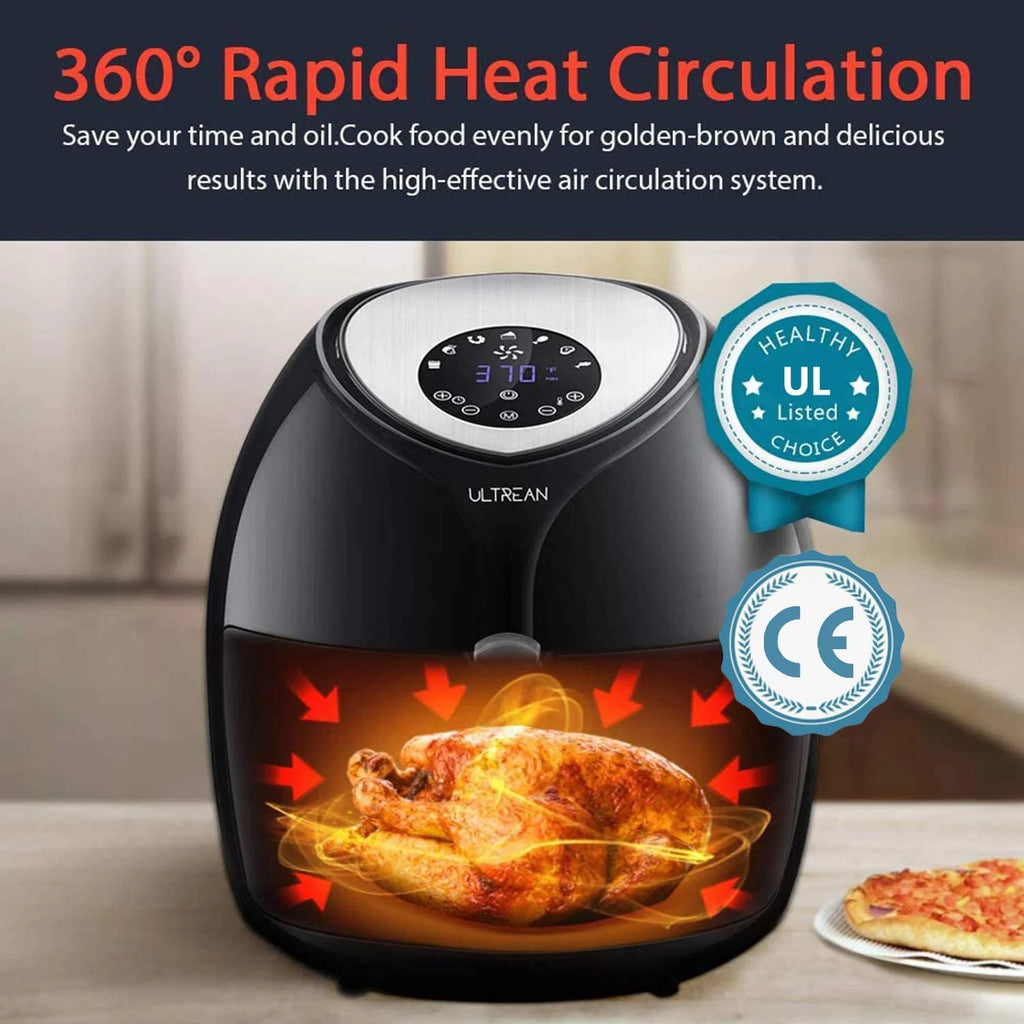 Large Air Fryer 8.5 Quart with Touch Screen (Black) U9885