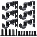 Gold Metal Curtain Rod Bracket 6 Pack for 1 Inch Curtain Rod O53818