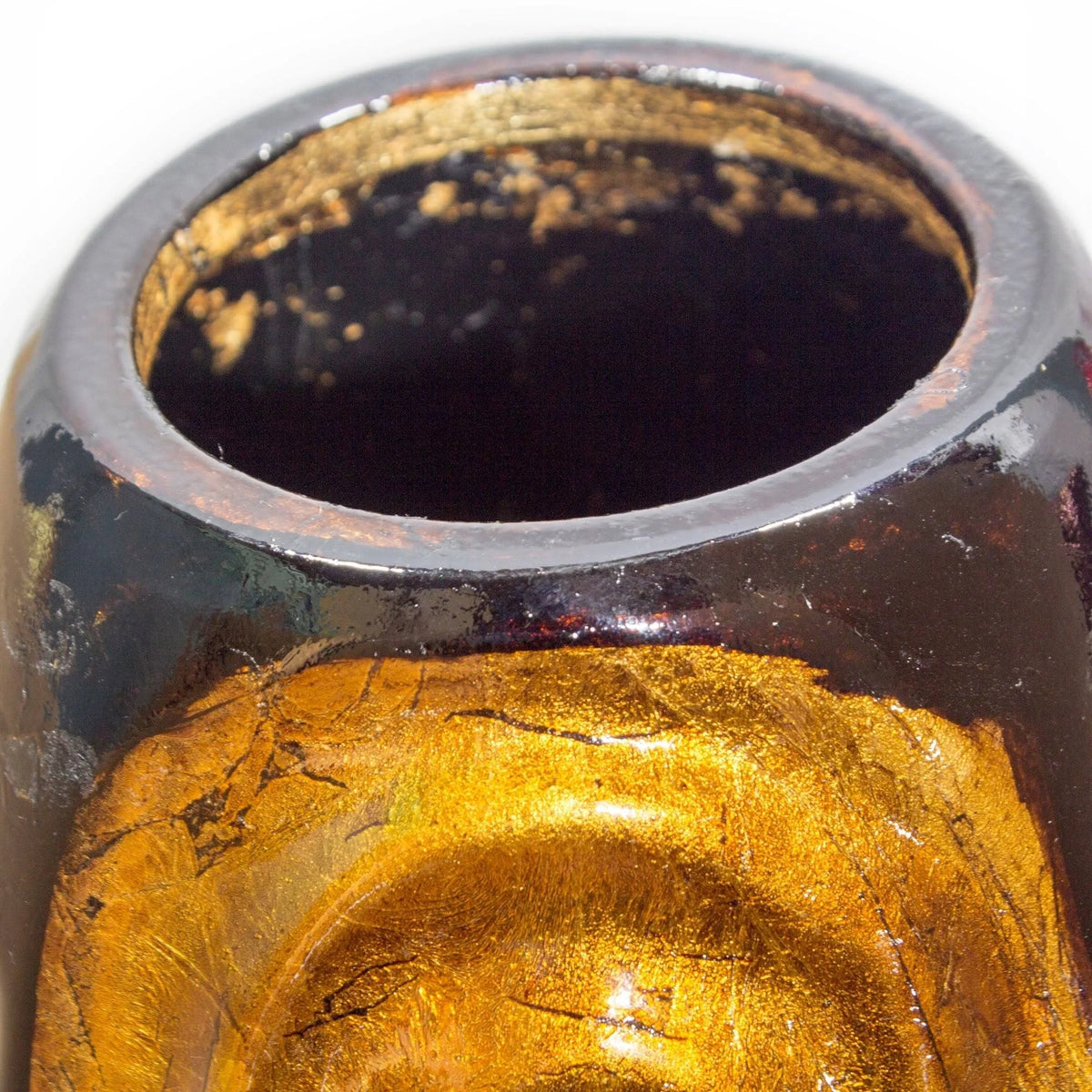 14 in. Foiled and Lacquered Table Vase K65204