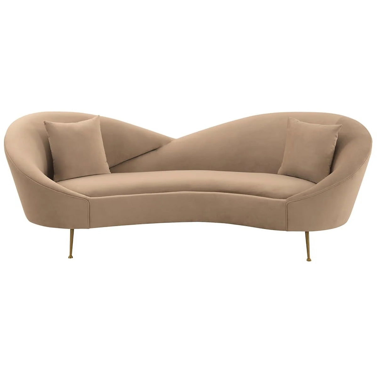 Upholstered Fabric and Metal Sofa C329307