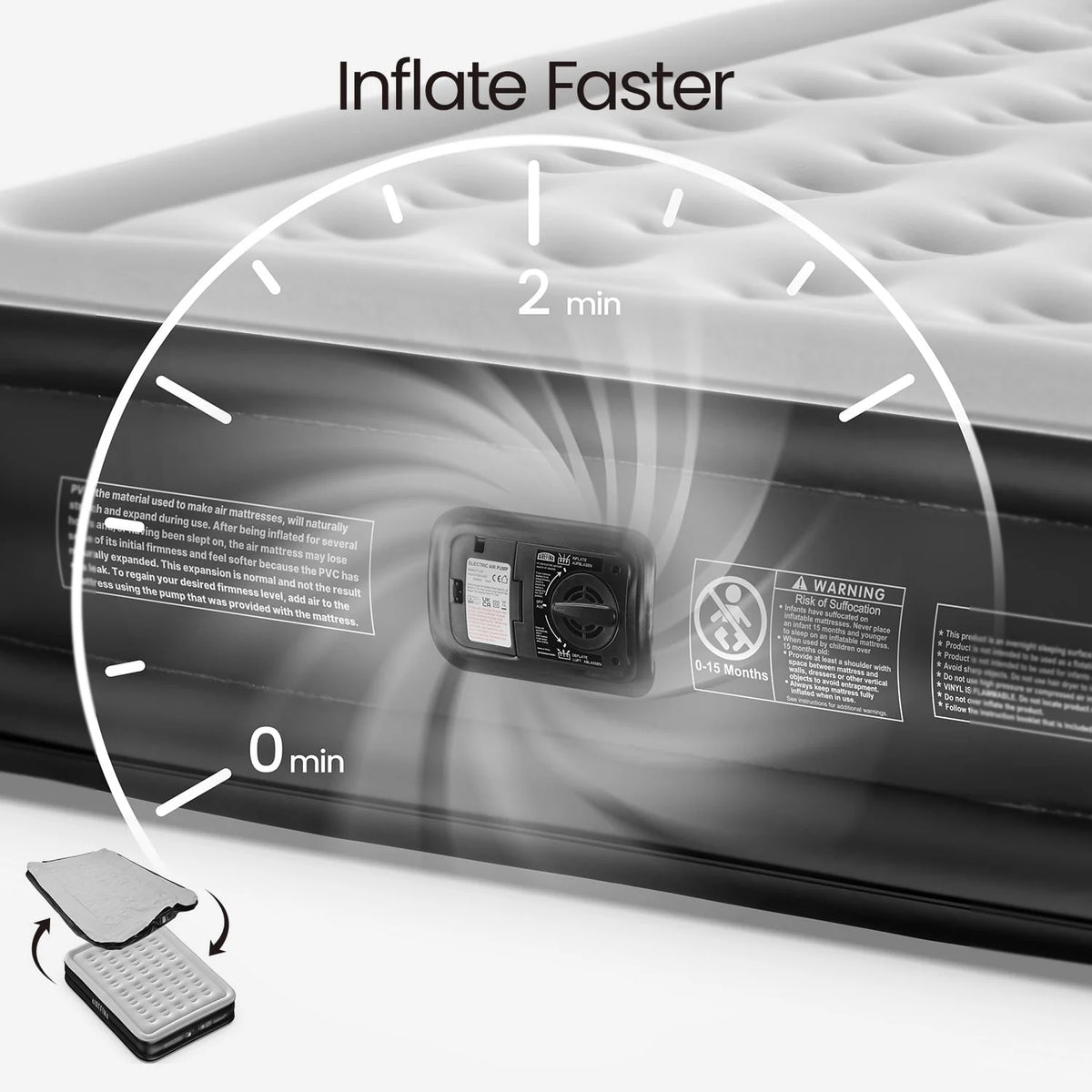 Queen Air Mattress with Built-in Electric Pump L34892