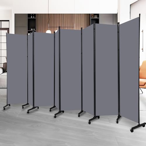 Folding Room Divider with Lockable Wheels F639