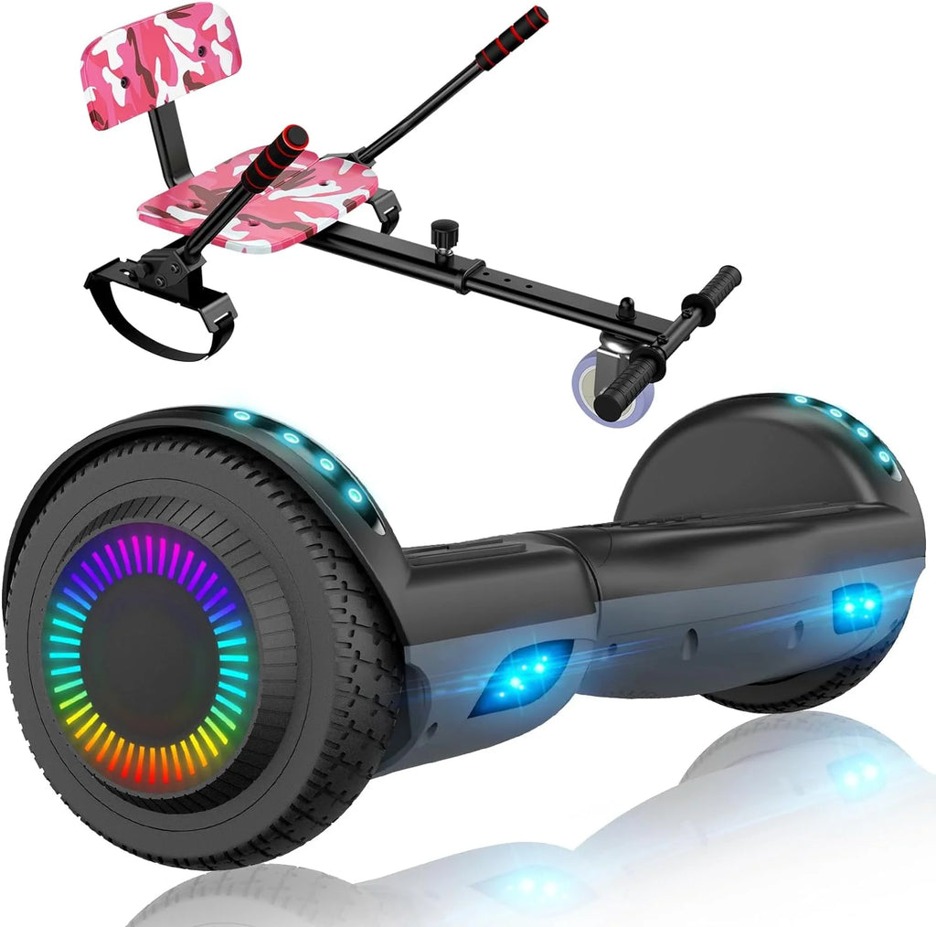 6.5 Two Wheel Self Balancing Scooter with Seat Attachment & LED Lights G749