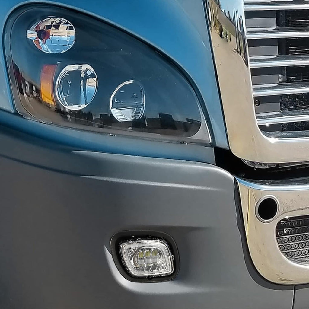 Pair Fog Lights with LED Halo Ring Clear Lens White Light 12V Y421233
