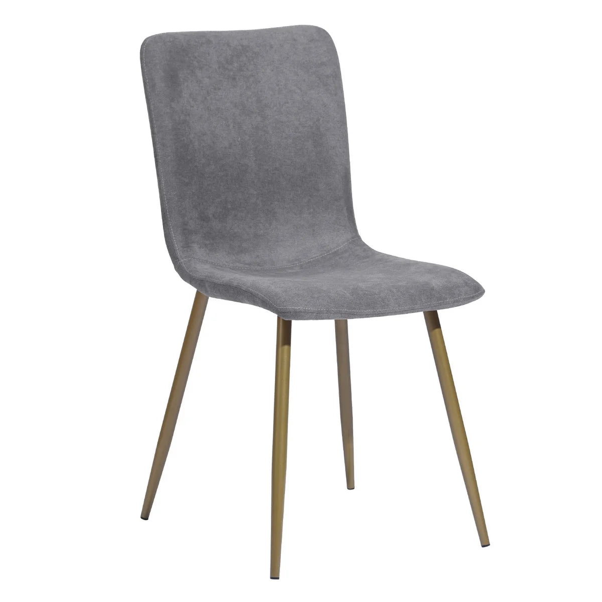 Velvet Dining Chairs Set of 4 Dark Gray Metal Legs W104888