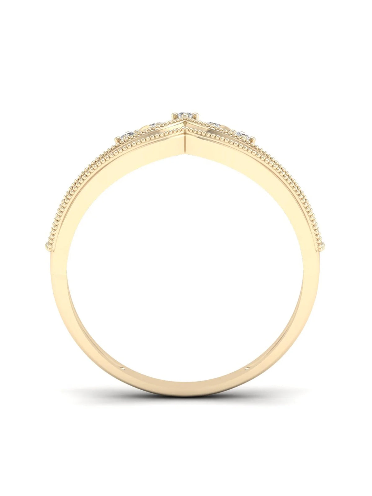 10K Yellow Gold Diamond Crown Ring K278097